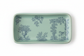 Toile du Jardin Artisan Slab Desk Tray – overhead studio shot displaying the full toile garden scene illustration across the tray base